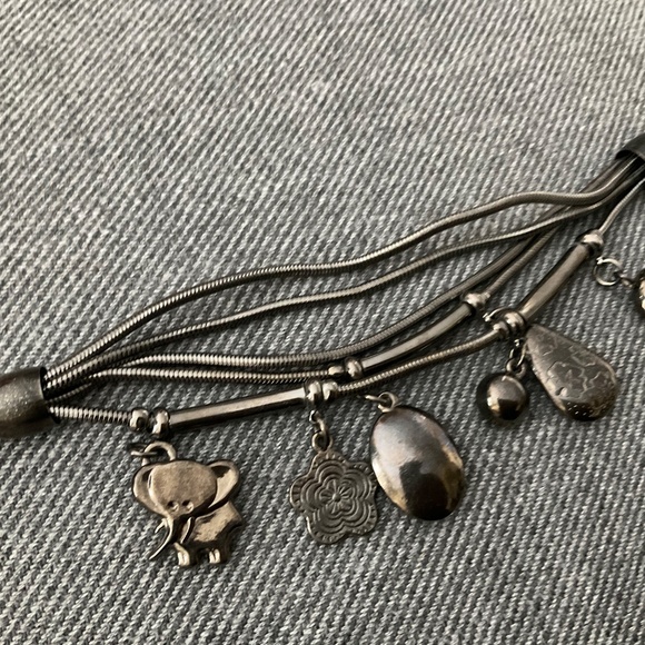 Multi Strand Charm Bracelet Featuring Elephant Charm - Picture 7 of 8